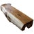 Reclaimed teak wood coffee table or bench. We polished the top section and flat sections on the side and bleached the rest...