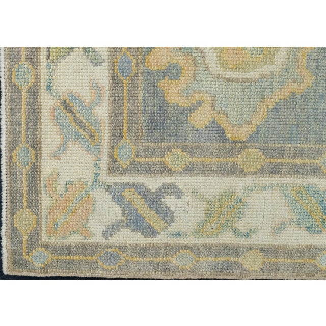 Turkish Oushak Runner Rug 2'8" x 12'2" #17214 For Sale In Houston - Image 6 of 8