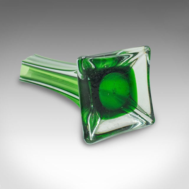 Glass Small Vintage Single Stem Vase, Scandinavian, Glass, Posy Sleeve, Mid Century For Sale - Image 7 of 9