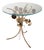 Mid-Century Modern Gilt Metal Floral Rose Side Table, 1970s For Sale