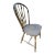 Early 1900s Rustic Spindle Back Chair, Mustard Green For Sale