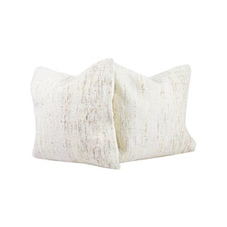 Plush Neutral Matching Pillows - A Pair For Sale