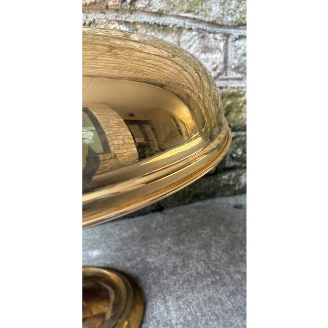 Brass Vintage Brass Dome Table Lamp For Sale - Image 8 of 8