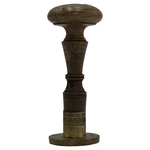 Metal Stamp with Wooden Handle, Italy, 19th Century For Sale - Image 6 of 6