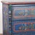 Late 19th Century Original Hand Painted Blue Blanket Chest of Three Drawers From Hungary For Sale - Image 6 of 18