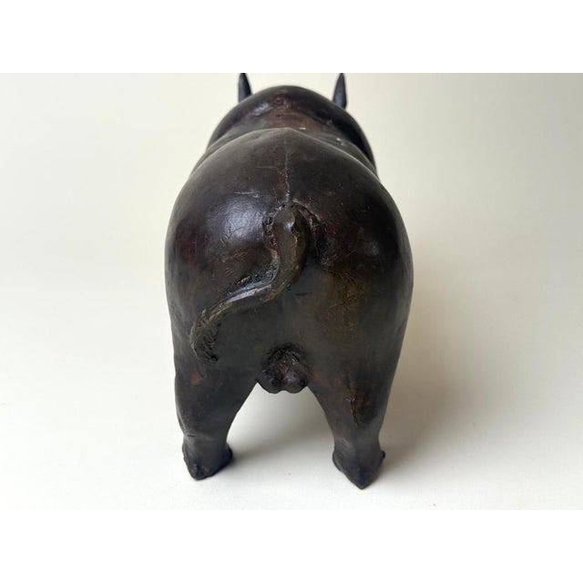 Handcrafted Bronze Rhinoceros Sculpture, 1960s For Sale - Image 10 of 15