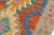 1990s Shabby Chic Turkish Kilim Rust Blue Hand-Woven Wool Rug For Sale - Image 5 of 9