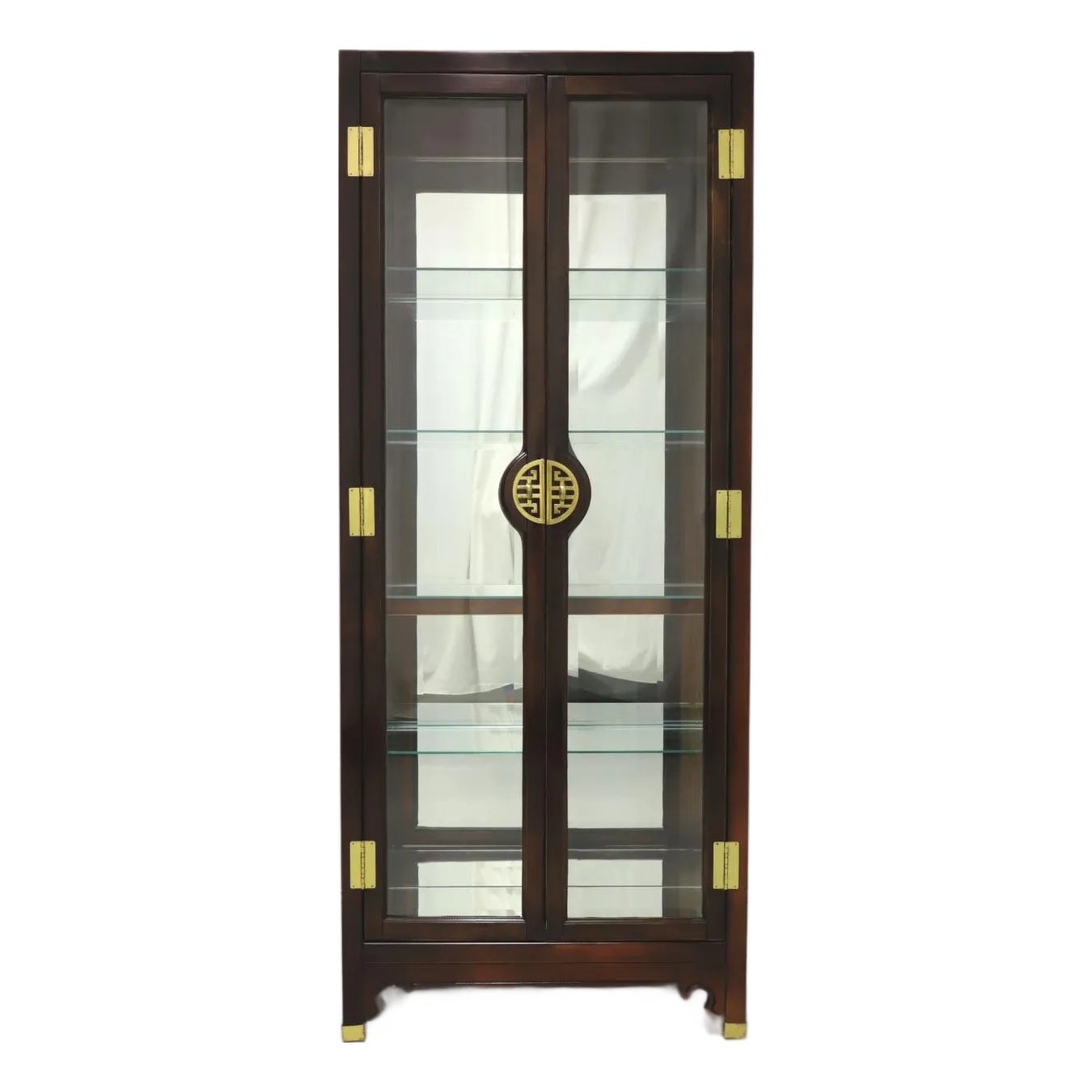 1980s Vintage American of Martinsville Mahogany Asian Chinoiserie