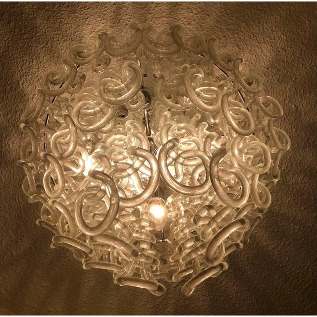 1970s Vintage Giogali 50 Murano Glass Loop Chandelier For Sale In West Palm - Image 6 of 7