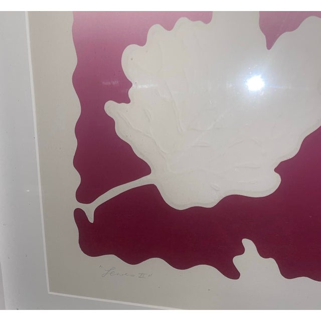 American David Allgood “Leaves Ii” Embossed Serigraph Artist Signed 1982 For Sale - Image 3 of 6