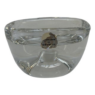 French Crystal Bowl from Cristallerie De Sèvres, 1960s For Sale