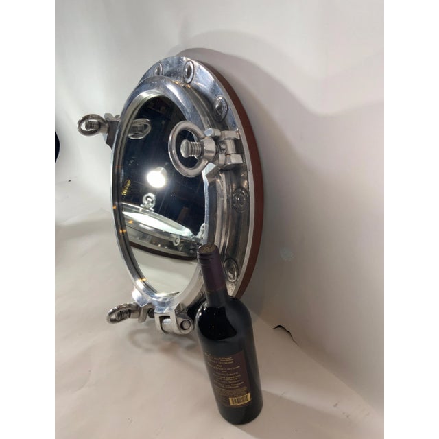 Aluminum Ship’s Porthole Mirror For Sale - Image 4 of 11