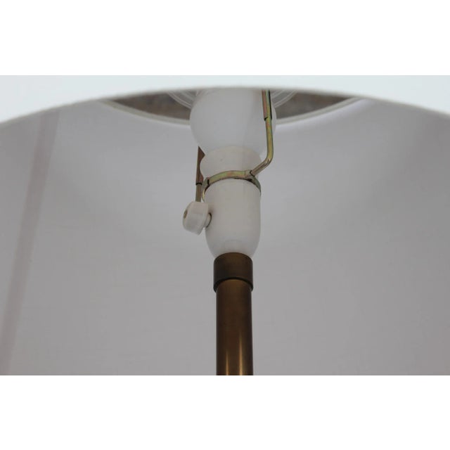 Danish Teak, Brass and Black Metal Floor Lamp, 1960s For Sale - Image 4 of 8