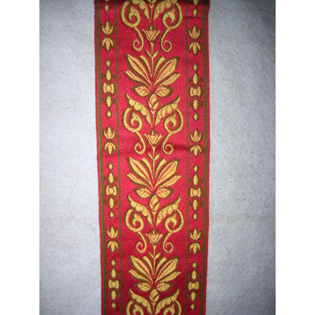 Mid 19th Century French Lyon Silk Napoleon III Style 27 Yard Trim Roll For Sale - Image 5 of 7