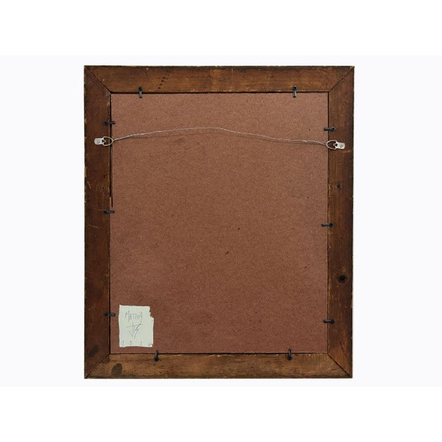 “Matcha" Abstract Art in Antique Frame, Transitional Living Room Art by JTS For Sale - Image 10 of 10