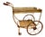 Swedish Art Deco Style Brass Bar Cart attributed to Josef Frank, 1950s For Sale