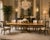 1960s Mastercraft Burl Wood Expandable Round Dining Table With Brass Pedestal Base and Three Leaves For Sale - Image 13 of 14