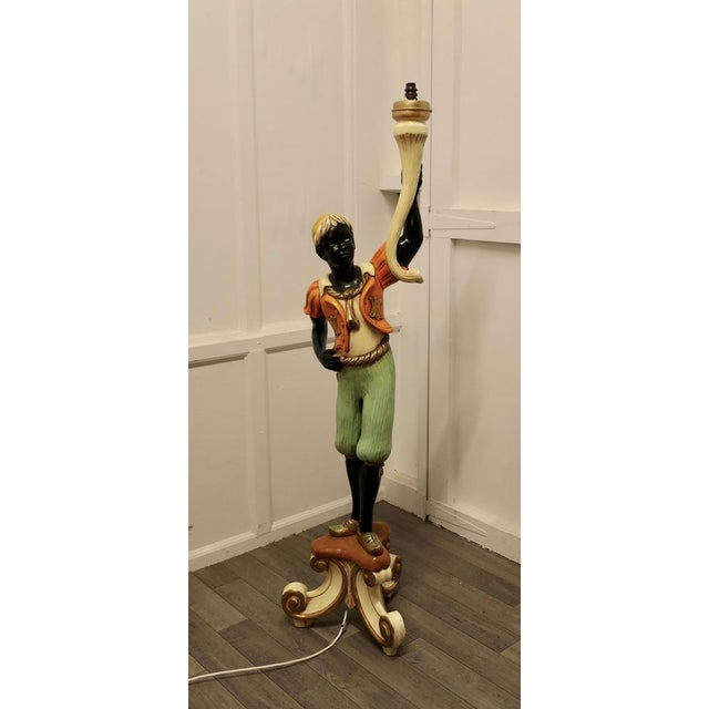 Venetian Figural Floor Lamp Candelabra, 1900s For Sale - Image 6 of 7