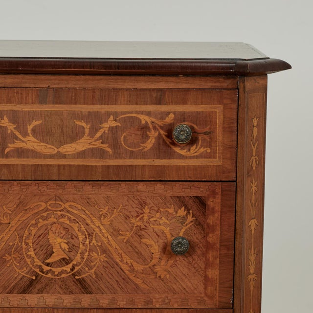 Antique Italian Neoclassical Inlaid Chest or Stand For Sale - Image 4 of 16