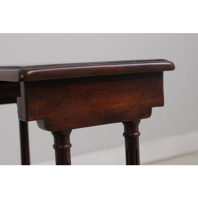 Theodore Alexander Set of 3 Mahogany Nesting Tables For Sale - Image 10 of 17