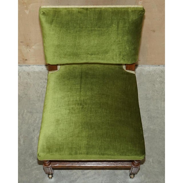 Antique Victorian Green Desk Chair from Edward & Roberts For Sale - Image 16 of 18