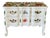 Vintage Baker Furniture Custom Painted Tropical Decoupage Appliqué Chest For Sale