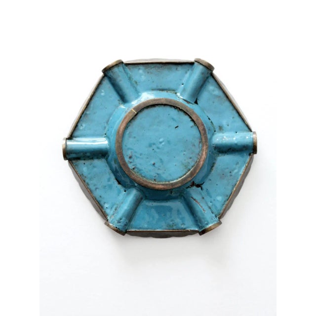Paint Antique Chinese Cloisonne Ashtray For Sale - Image 7 of 8