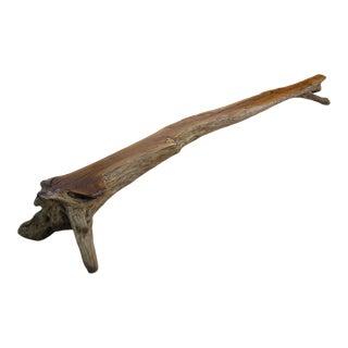 136” Inch Long Natural Wood Display Bench For Sale