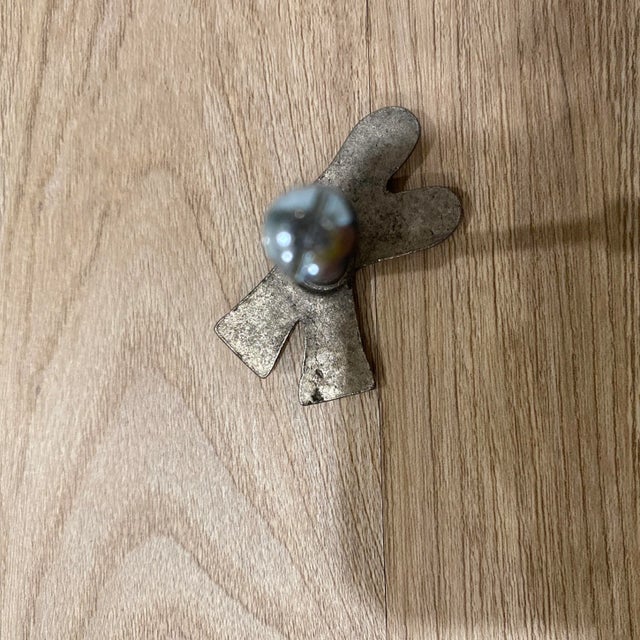 Traditional 1990s Large Metal Sock Handles in Polished Nickel - Set of 4 For Sale - Image 3 of 4