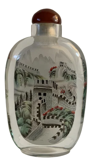 Antique 1900s Chinese Great Wall Snuff Bottle