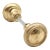 Vintage Pair of Brass Braided Passage Door Knobs For Sale