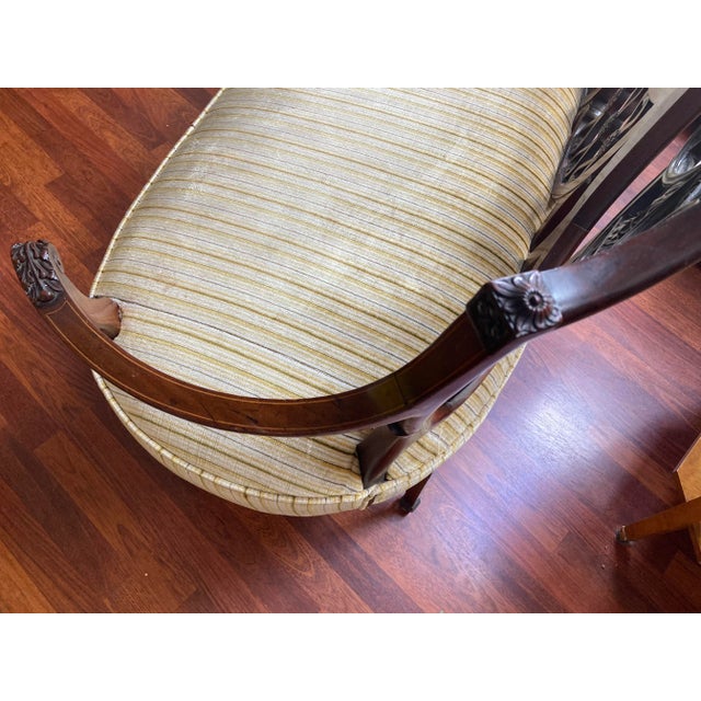 Wood Antique Hepplewhite Settee Loveseat Timeless Elegance For Sale - Image 7 of 9