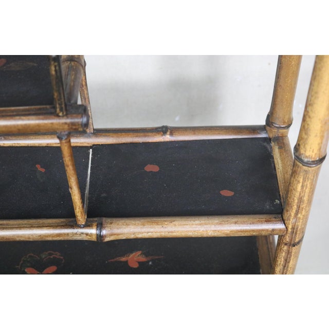 Mid 19th Century Napoleon III Period Bamboo Etagere For Sale - Image 13 of 17