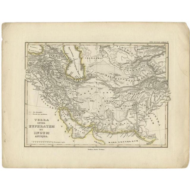 Mid 19th Century Antique Map of the Middle East by Perthes, 1848 For Sale - Image 5 of 5