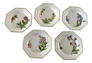 Vintage Este Ceramiche Lunch Plates - Set of 5