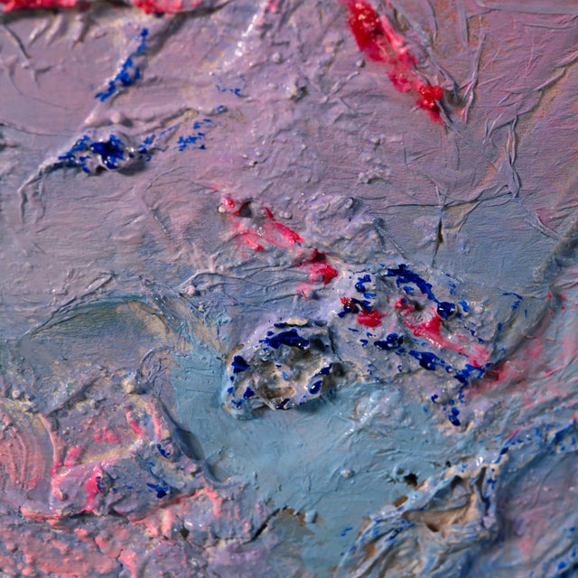 Textile Giuseppe Caiafa, Sogno Lilla: Abstract Textured Composition, Mixed Media on Canvas, 2025 For Sale - Image 7 of 11