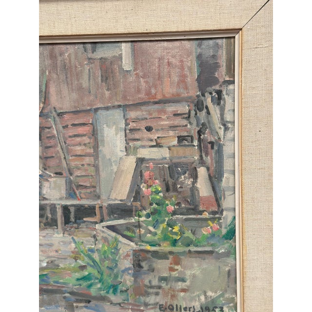 Edvin Ollers, Gårdsmotiv, 1950s, Oil on Canvas, Framed For Sale - Image 18 of 18