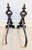 Antique 19th-Century Rococo Revival Cast Iron Andirons - Decorative Pair For Sale - Image 4 of 10