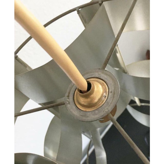 Mid-Century French Sculptural Aluminum Pendant by Max Sauze, 1960s For Sale - Image 5 of 15