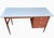 Brown Mid-Century Modern Walnut Desk With White Laminate Top – Restored Vintage Writing Table For Sale - Image 8 of 12