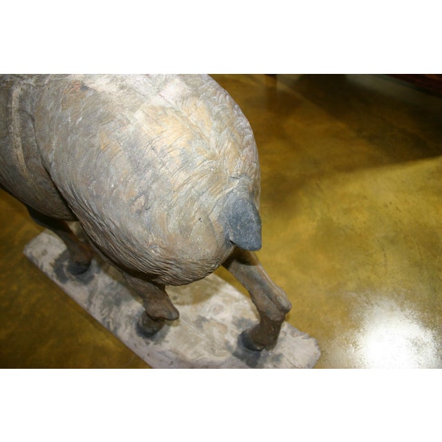 Antique Folk Art, Carved Life Size Mountain Goat - Ram For Sale - Image 13 of 15