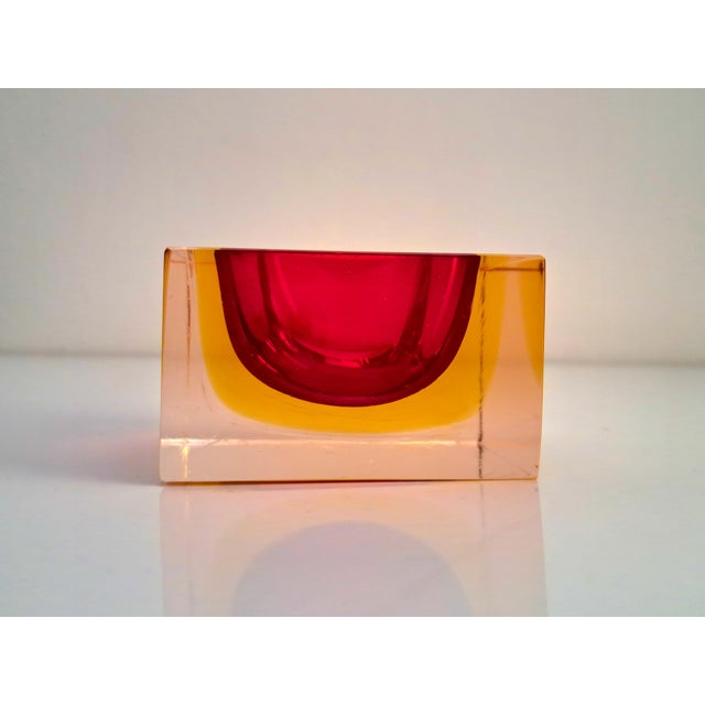 Murano Sommerso Glass Ashtray by Flavio Poli for Seguso, 1970s For Sale - Image 6 of 9