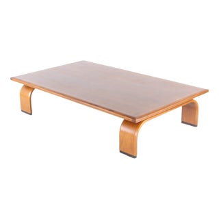 Large Japanese Coffee Table in Oak, 1970s For Sale