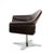 Brown Leather Hi-Cove Swivel Armchair by Molteni&C For Sale - Image 11 of 13