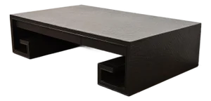 Thomas Pheasant for Baker Furniture Greek Key Black Lacquered Coffee Table