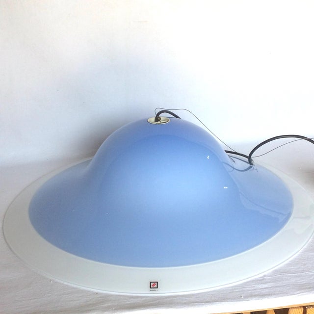Blue Murano Due Pendant Lamp in Murano Glass, 1980s For Sale - Image 8 of 8