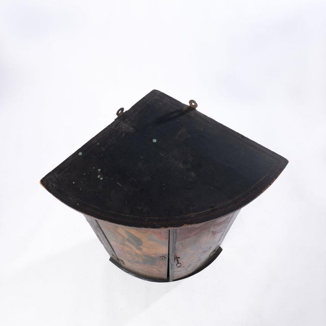 Victorian 18th Century Painted Hanging Corner Cupboard For Sale - Image 3 of 18