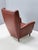 Maroon Mod. 512 Skai Wingback Chair attributed to Gio Ponti for Isa Bergamo, 1950s For Sale - Image 8 of 13