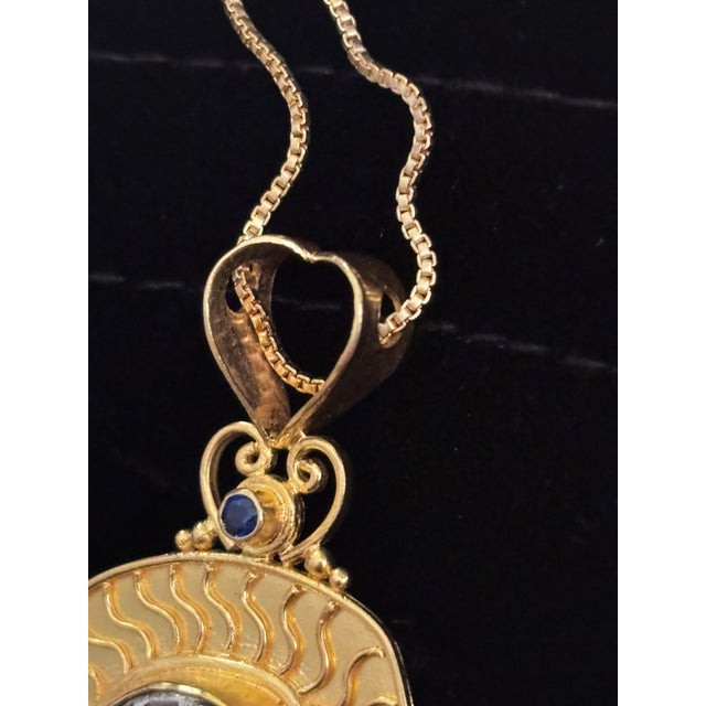 Gorgoneion Pendant W/ Serpents in 22k Gold For Sale - Image 9 of 9