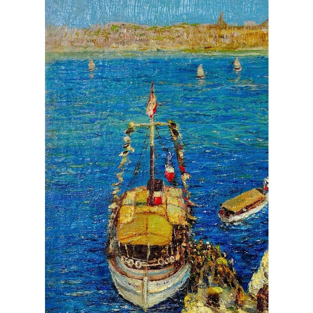 Jean-Baptiste Olive, The Château d'If, Frioul Archipelago, Marseille, Oil Painting, Framed For Sale - Image 7 of 18